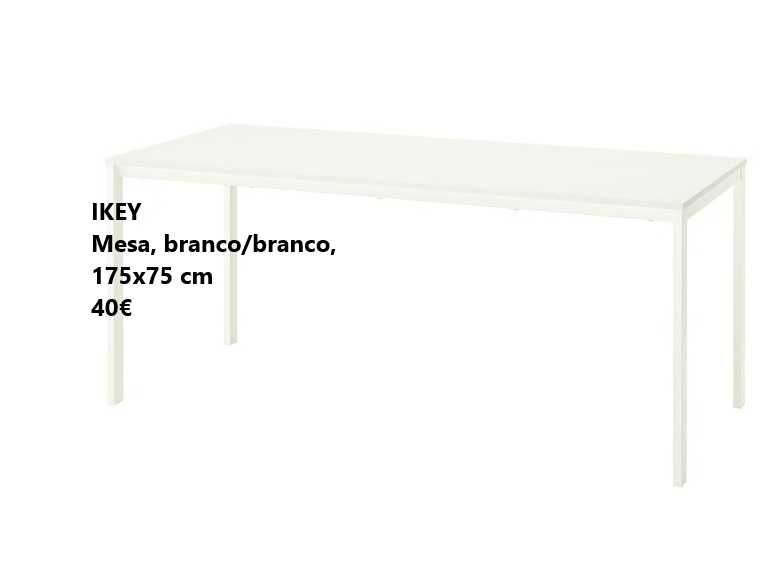 Mesa IKEIA branca com 175x75