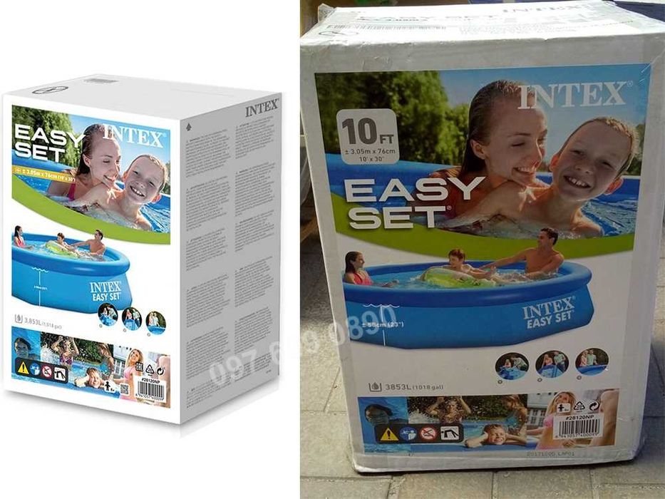 Басейн дитячий Intex Easy Set Pool 244x76см Бассейн Фабричний Оригінал
