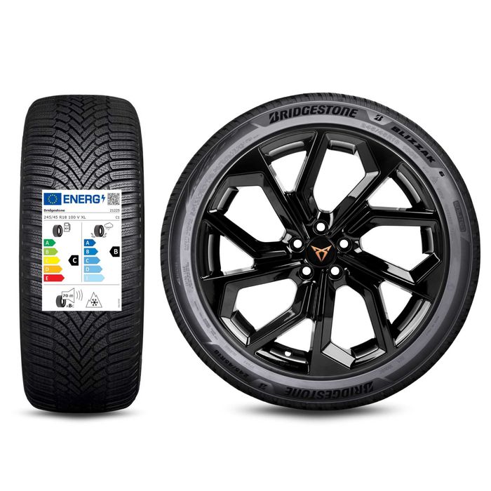 Nowe koła zimowe 18" Cupra Formentor 245/45R18 Bridgestone Czarny