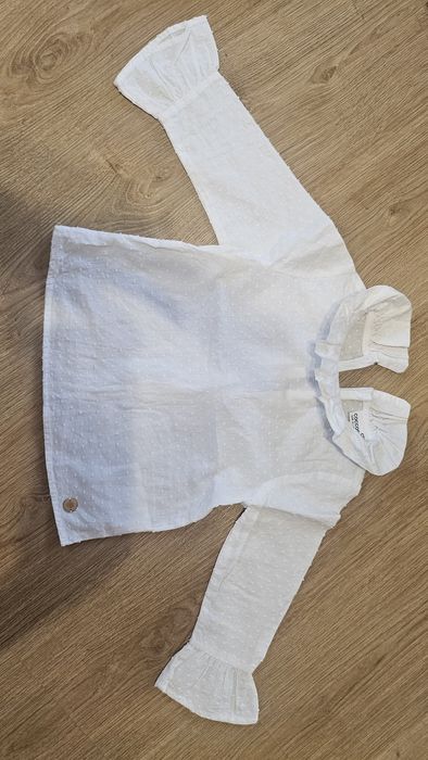 Biała koszula dla dziewczynki 104