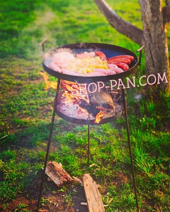 Сковорода из диска + підставка для вогню, садж гриль сковорода, мангал