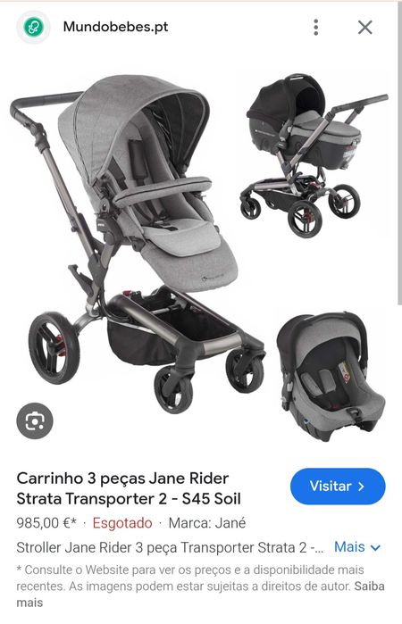 Trio Carrinho bebé Jane Rider