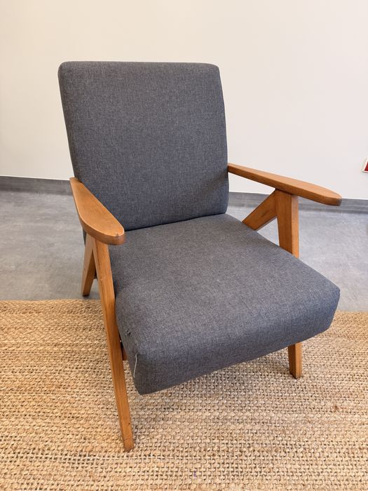 Fotel szary (retro/styl PRL)