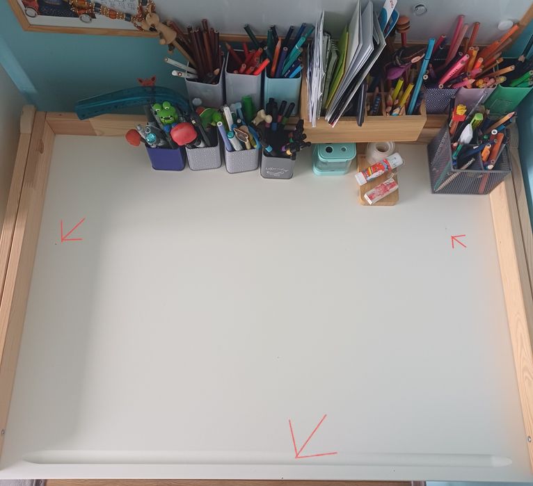 Biurko+ławeczka Ikea Flisat