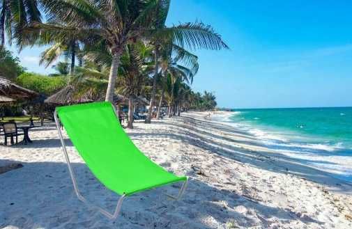 NOWY Leżak Turystyczno - Plażowy Składany W Pokrowcu !