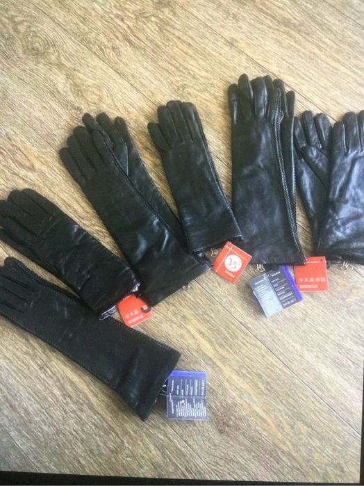 Шкіряні перчатки 3/4