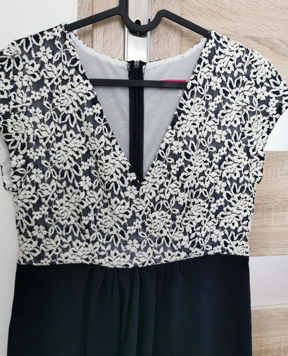 Elegancka sukienka ciążowa granatowa Happymum r. M
