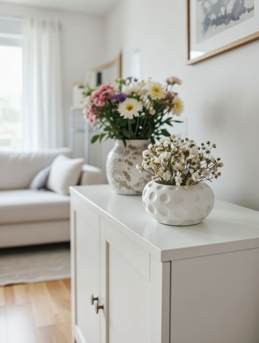 Wazon dekoracyjny z gipsu polimerowego | organizer na biżuterię | hand