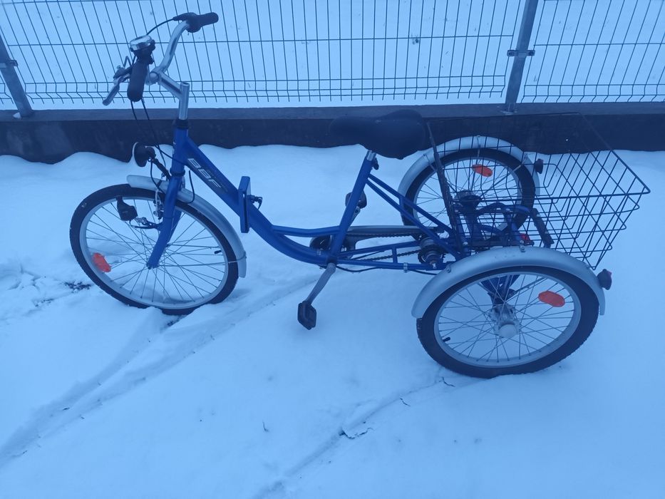 Rower dla seniora,  trójkołowiec BBF , składany 3 przerzutki, koszyk n
