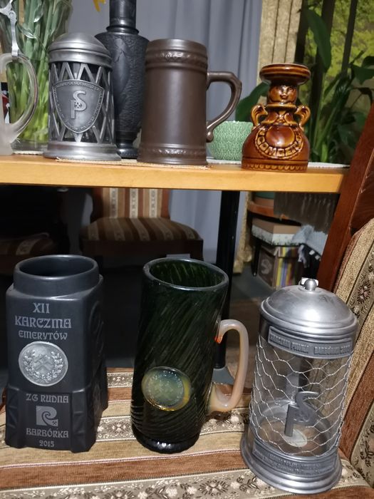 Kufle porcelana, szkło, węgiel kamienny