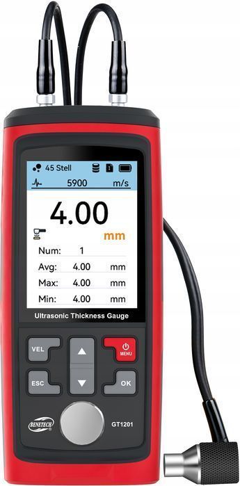 Precyzyjny Ultradźwiękowy Miernik Grubości Czytelny Ekran 2x 1-300mm