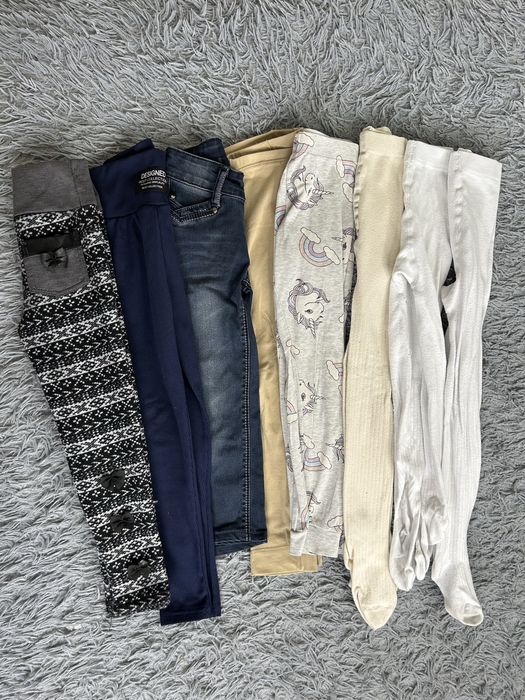 Пакет речей для дівчинки. джинси. лосини. колготи. брендові речі