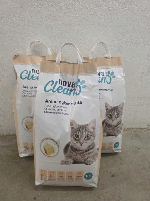 Areia Aglomerante para gatos Nova Clean Marselha