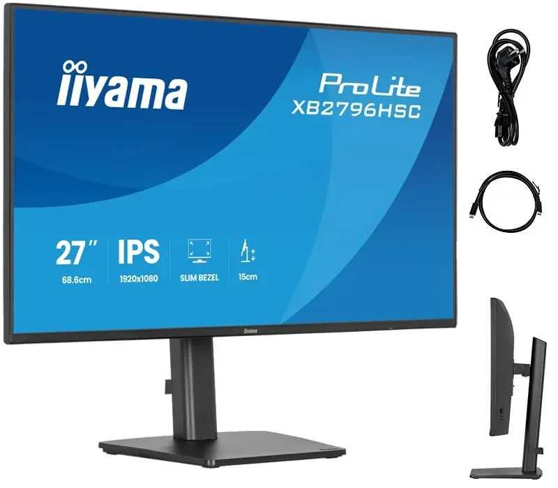 Monitor iiyama 27" ProLite XB2796HSC-B1 IPS 144HZ USB-C 3ms PIVOT 1920x1080 (FullHD) Gwarancja do 11 lutego 2029