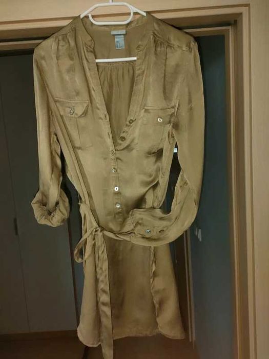 Koszula tunika złota h&m, r .38