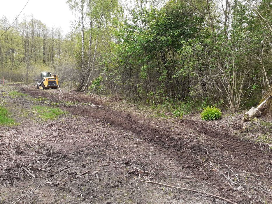 czyszczenie działek mulczer leśny & wgłębny wyrywanie pni koszenie