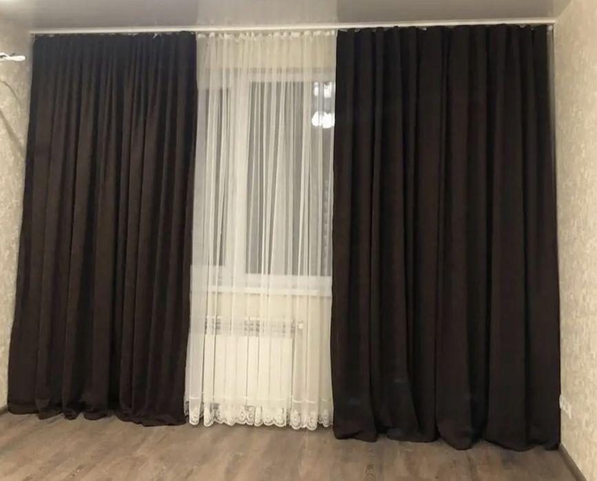 Готові нові штори,  тканина мультивелюр,  2шт. По 3м. ×2.60 м.
