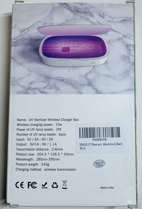 Esterilizador UV Multifuncional + Carregador Sem Fio 10W (Estado de Novo)