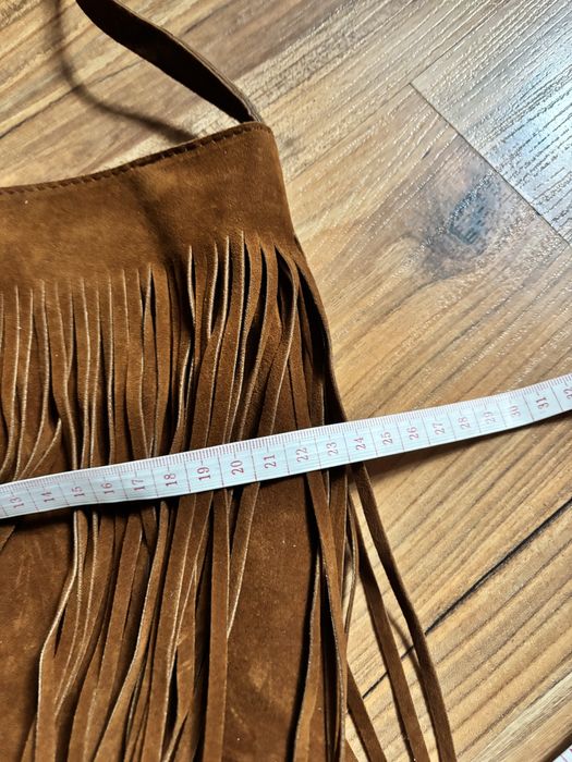 Torebka z frędzlami,brązowa torebka