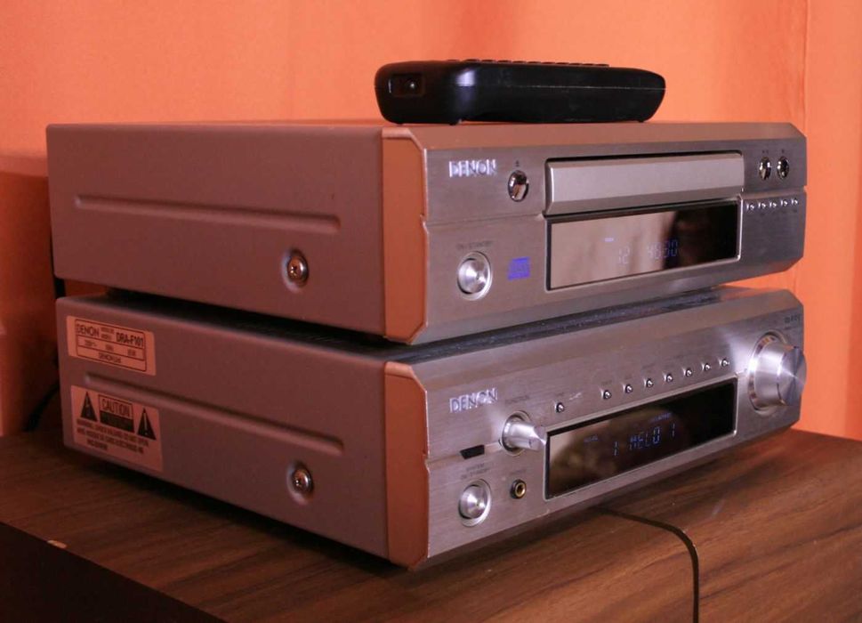 Elegancki zestaw Denon z pilotem Wzmacniacz Tuner CD