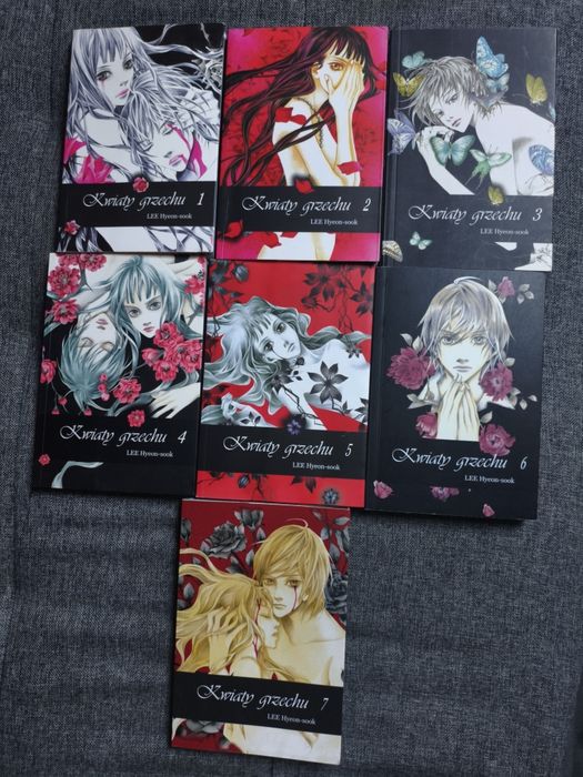 Manhwa Kwiaty grzechu 1-7 cały komplet trudno dostepny