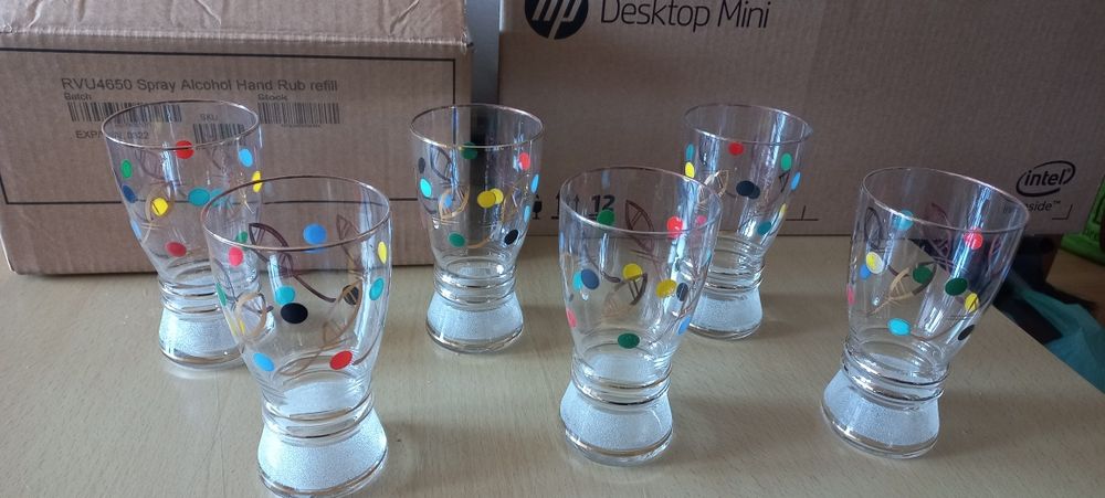 6 Copos da dec. 1960 vintage