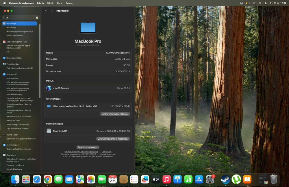 MacBook Pro M4 MAX 36GB RAM 16' 1TB