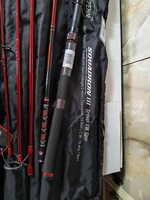 Wędka travel spin penn squadron lll 15-40gr 240cm nowy jak savage gear