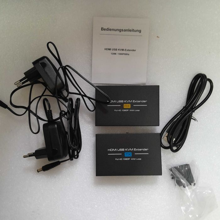 Комплект HDMI USB KVM подовжувача до 120м (1080P/60Hz) по витій парі