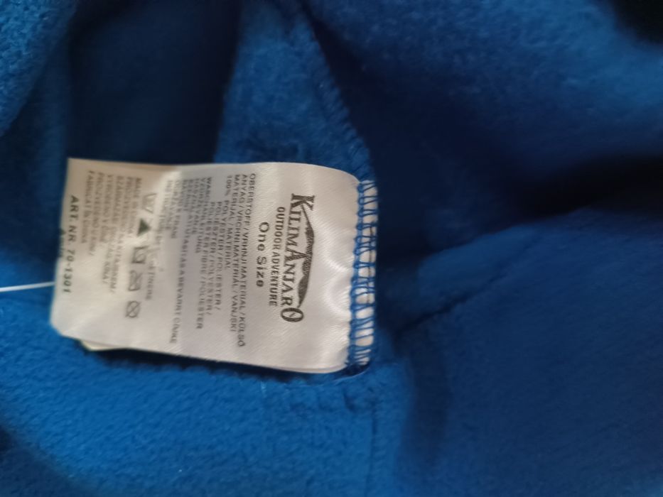 Czapka polarowa KILIMANJARO – Niebieska, One Size (Ciepła!)