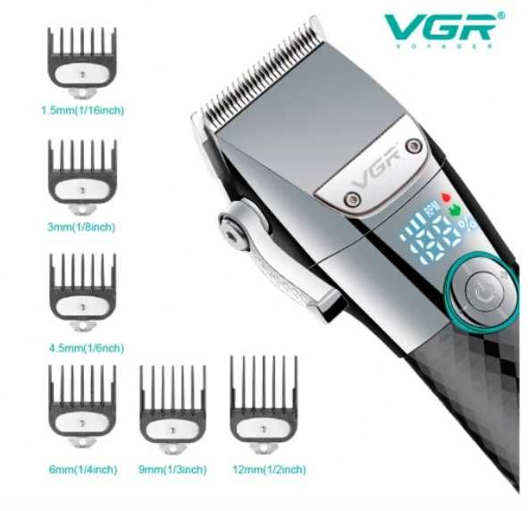 Машинка для стрижки VGR V-682 на підставці акумуляторна