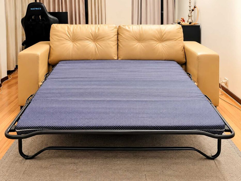 Sofá Cama Pele - Bege