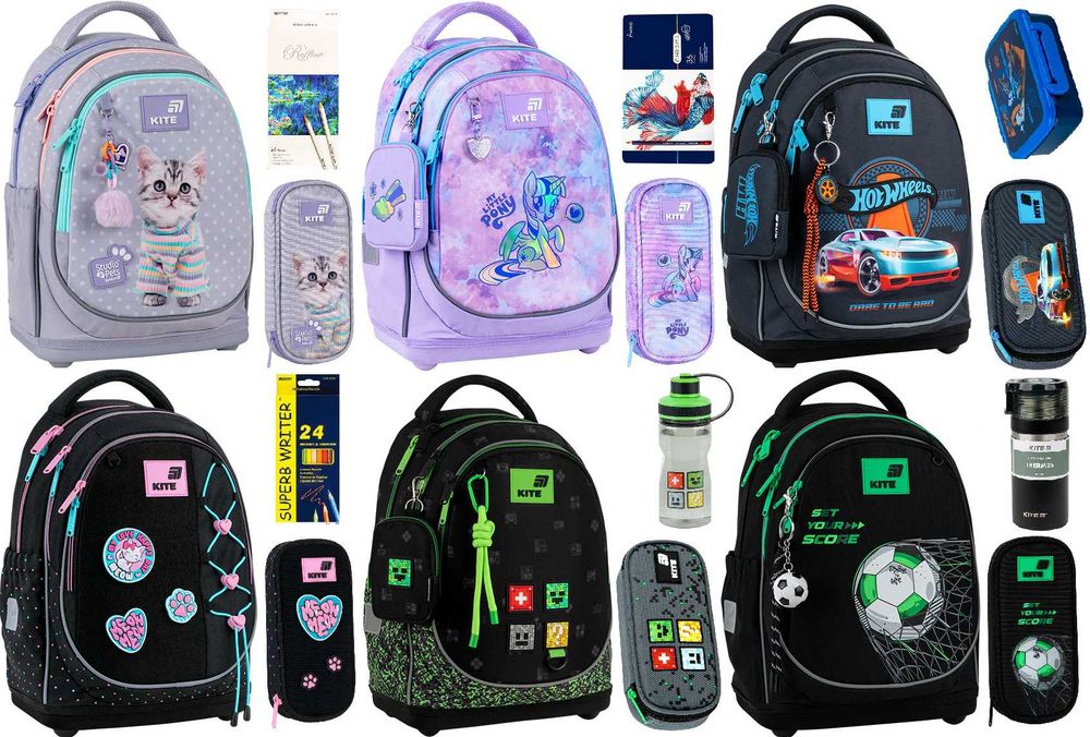Рюкзак Kite Education SET 724S шкільний набір пенал сумка Pets Pretty Pixel