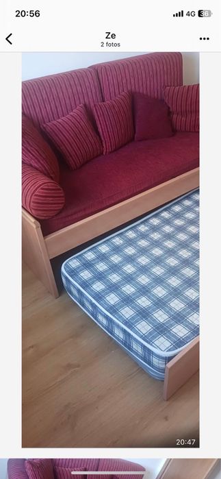 quarto estudio com 2 camas separadas que unem e fica de casal