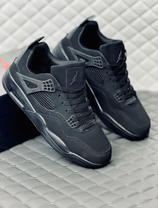 Nike Air Retro Jordan 4 black kat кроссовки женские джордан 4