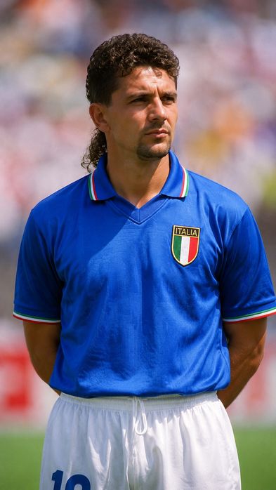 Ретро-футболка Copa Italia — (Roberto Baggio 80s Style)