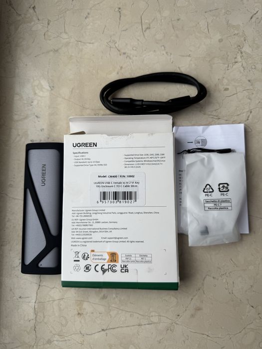 UGREEN CM400 зовнішній корпус для M.2 NVMe SSD USB 3.2 Gen2