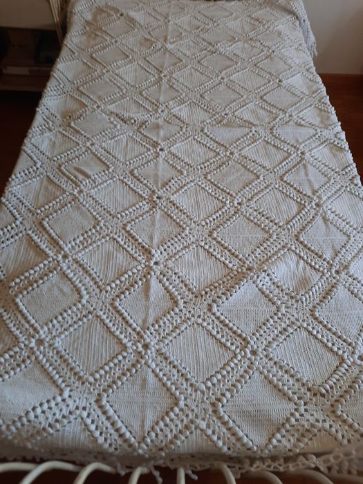 Colcha,de solteiro, em crochet.