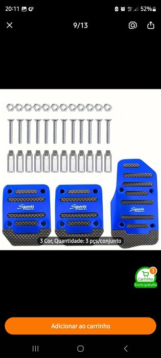 Protetor de pedal de carro