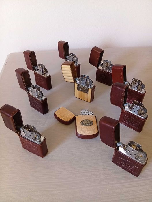 Vendo coleção de 10 Zippo a gasolina NOS