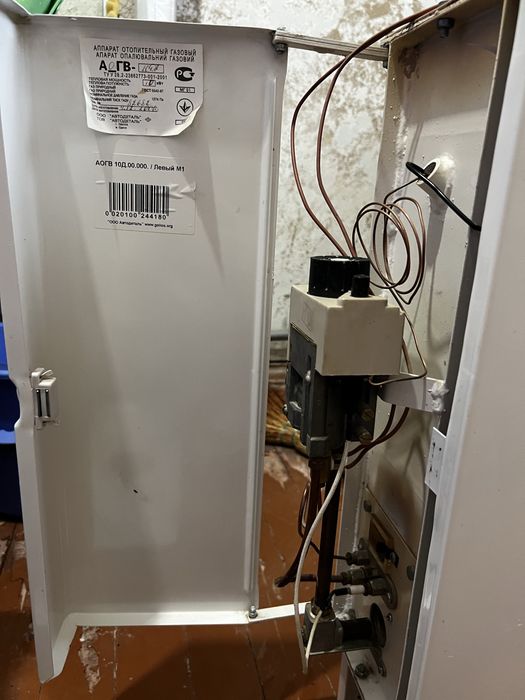 Котел газовий гелиос 10 лівостронній димохідний