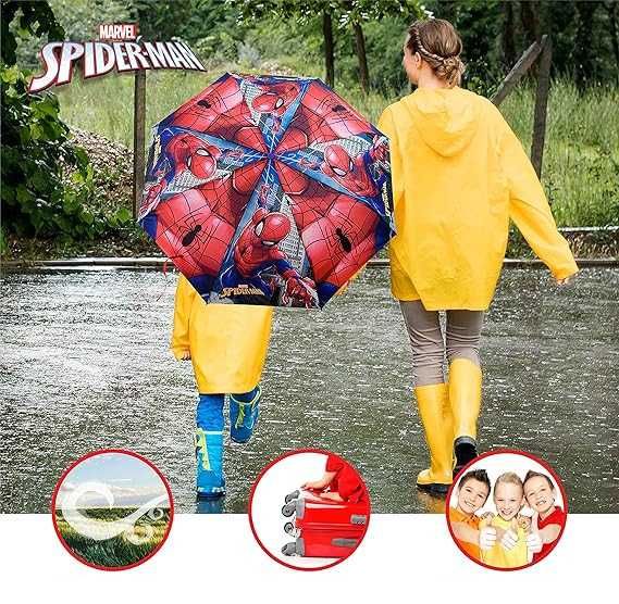 BONNYCO Parasol Dziecięcy Spiderman Składany Antywiatrowy 23 cm
