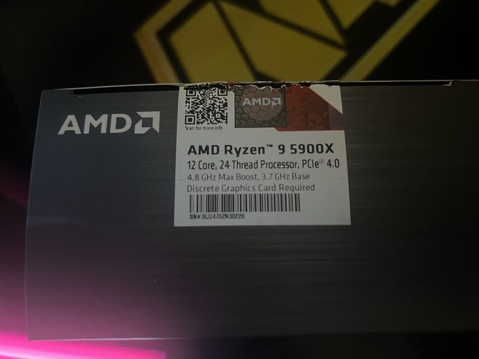 Процессор Ryzen 9 5900X Гарантия