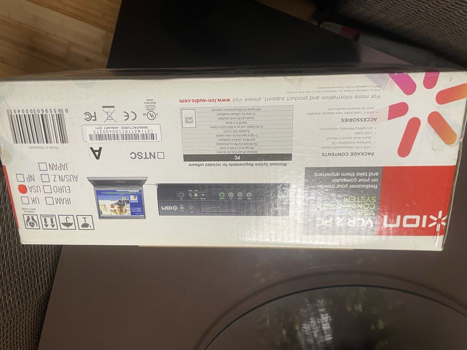 Conversor USB player Ion VCR 2 PC VHS video para computador.