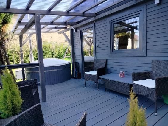 Domek balia jacuzzi sauna staw Kaszuby