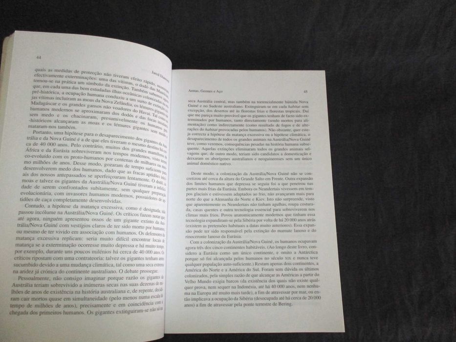 Livro Armas Germes e Aço Os Destinos das Sociedades Humanas