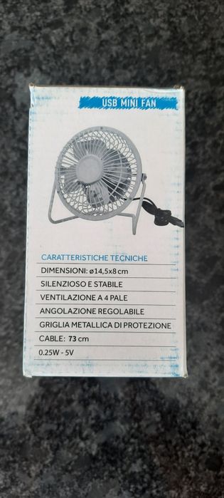 Mini wentylator biurkowy wiatrak usb 4 cale