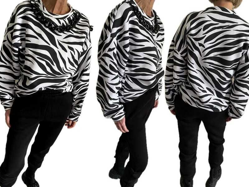 O la Bianka OLB komplet dres set zebra łańcuch ciepły M-L