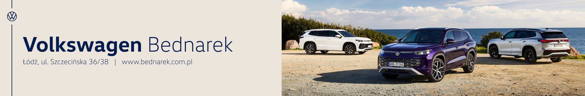 Volkswagen Bednarek Łódź top banner