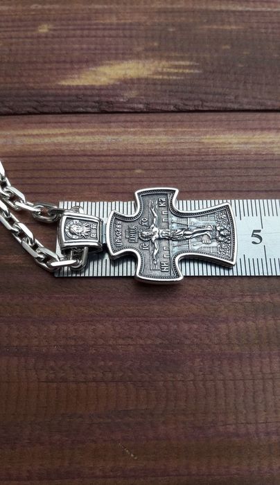 Срібний хрестик кулон ладанка серебряная  срібло серебро крестик 925